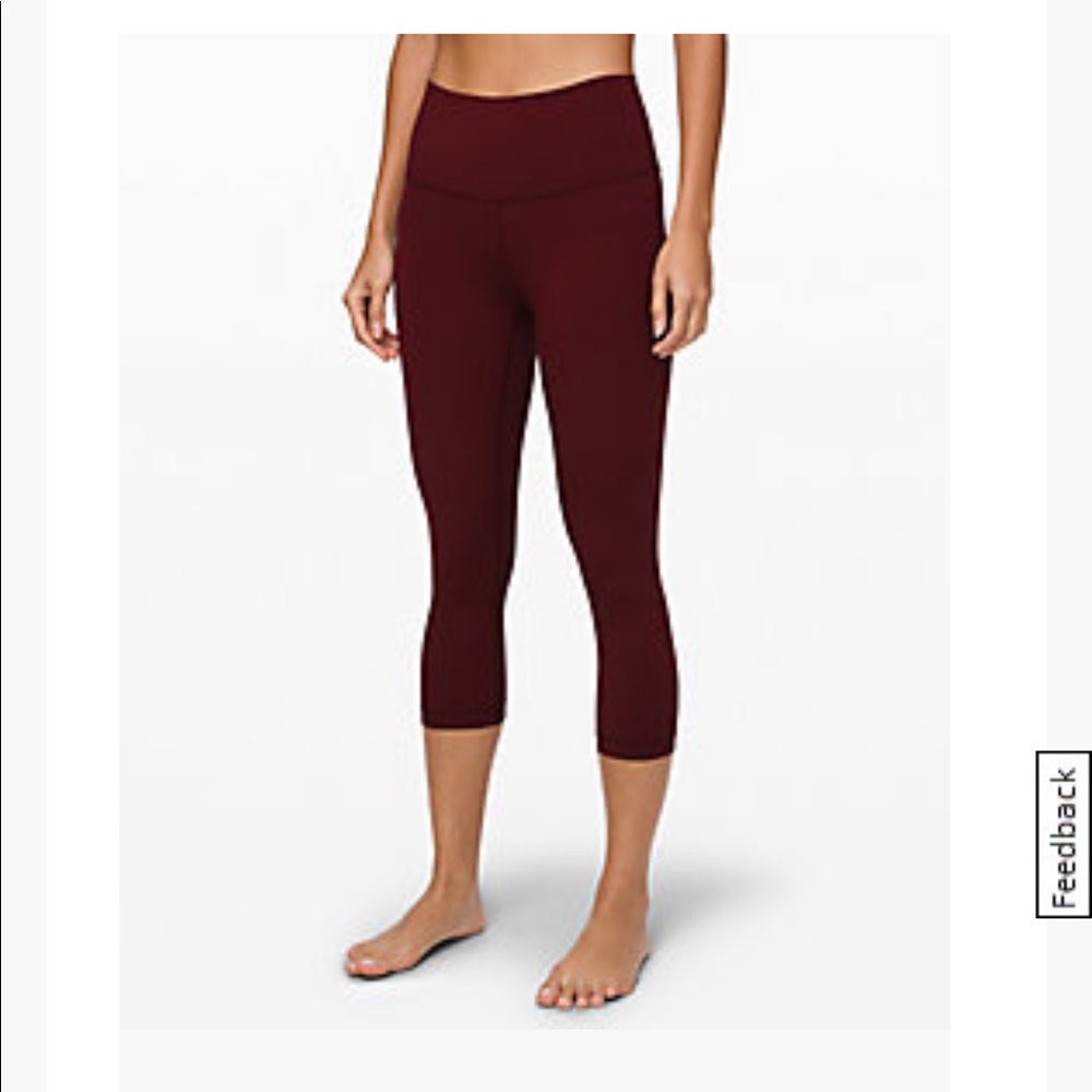Garnet Wunder Under Crop High Rise Lululemon